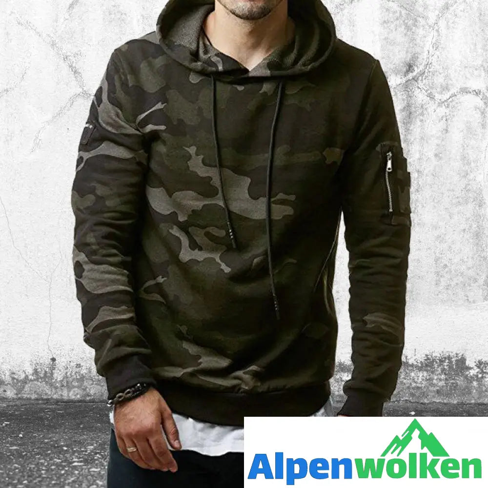 Alpenwolken - Stylischer Hoodie mit Tarnung-Print