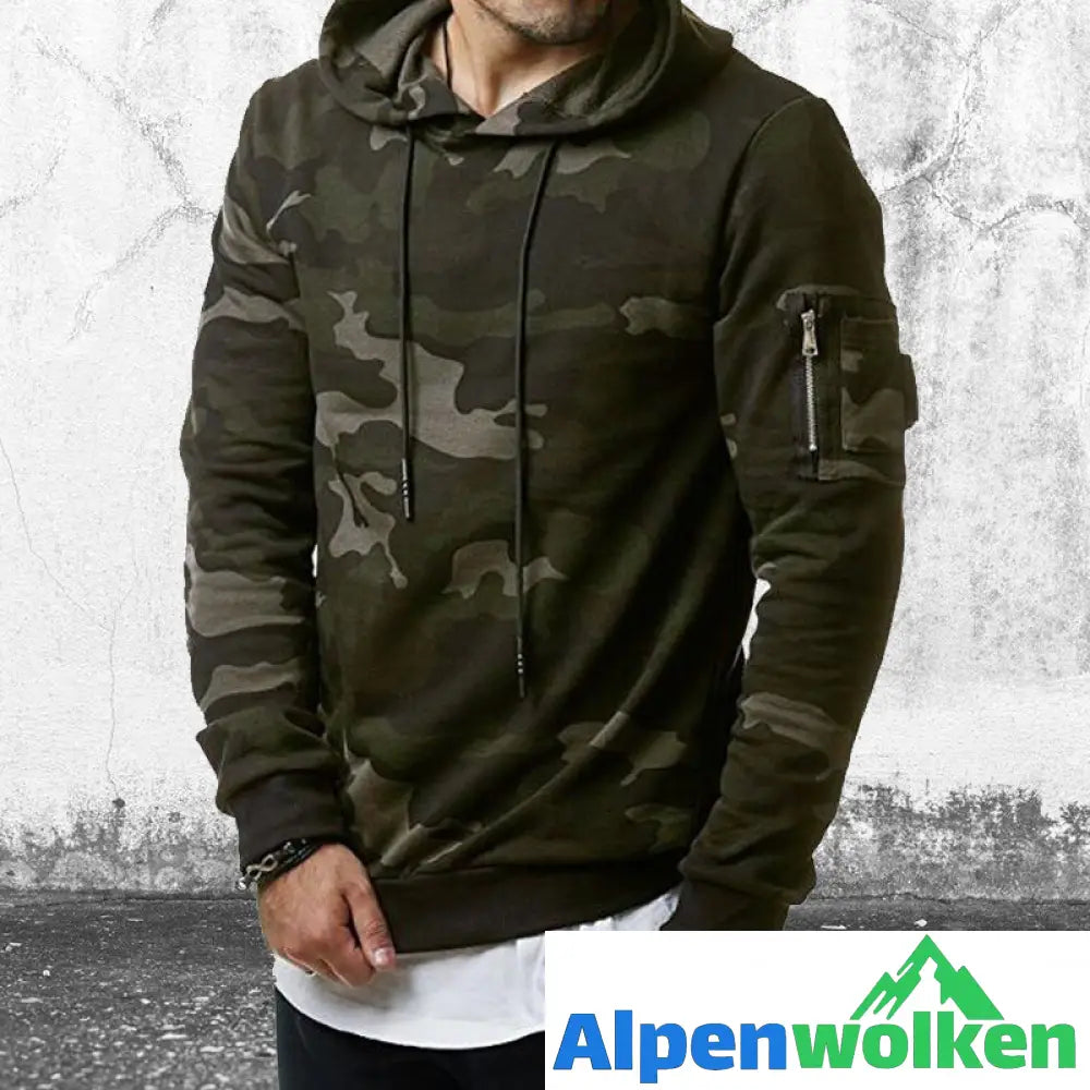 Alpenwolken - Stylischer Hoodie mit Tarnung-Print