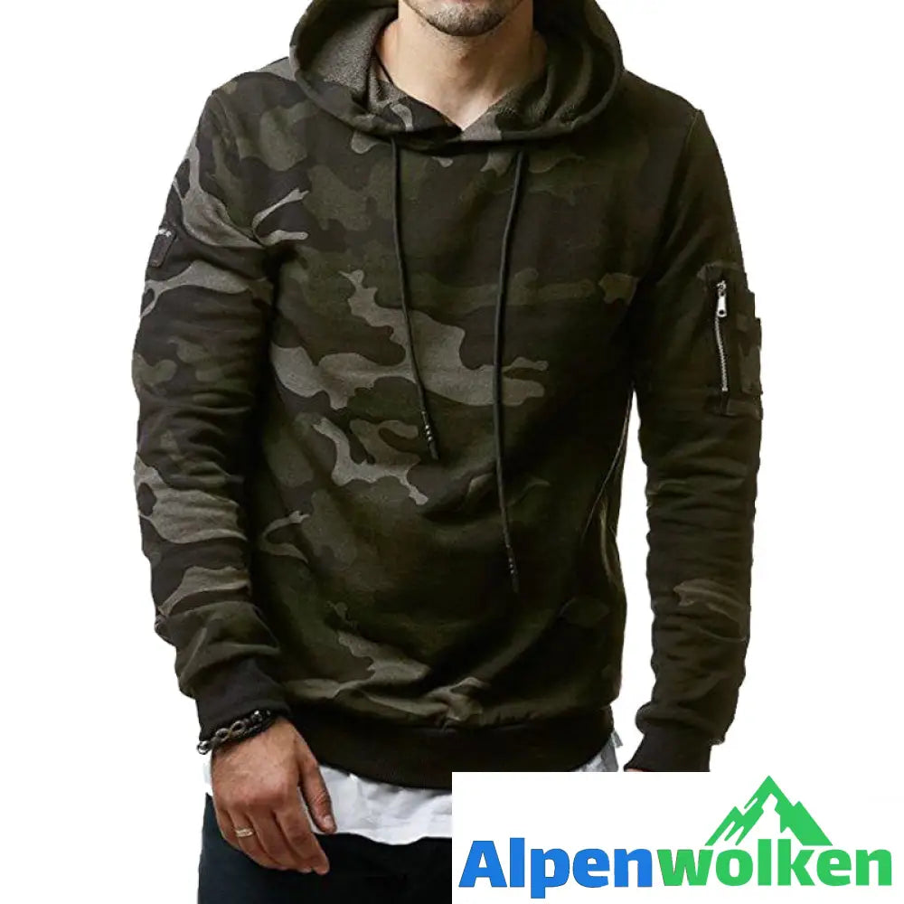 Alpenwolken - Stylischer Hoodie mit Tarnung-Print