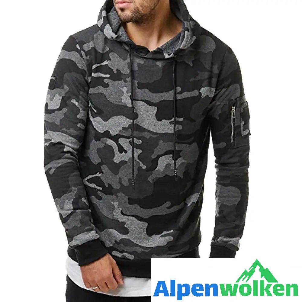 Alpenwolken - Stylischer Hoodie mit Tarnung-Print