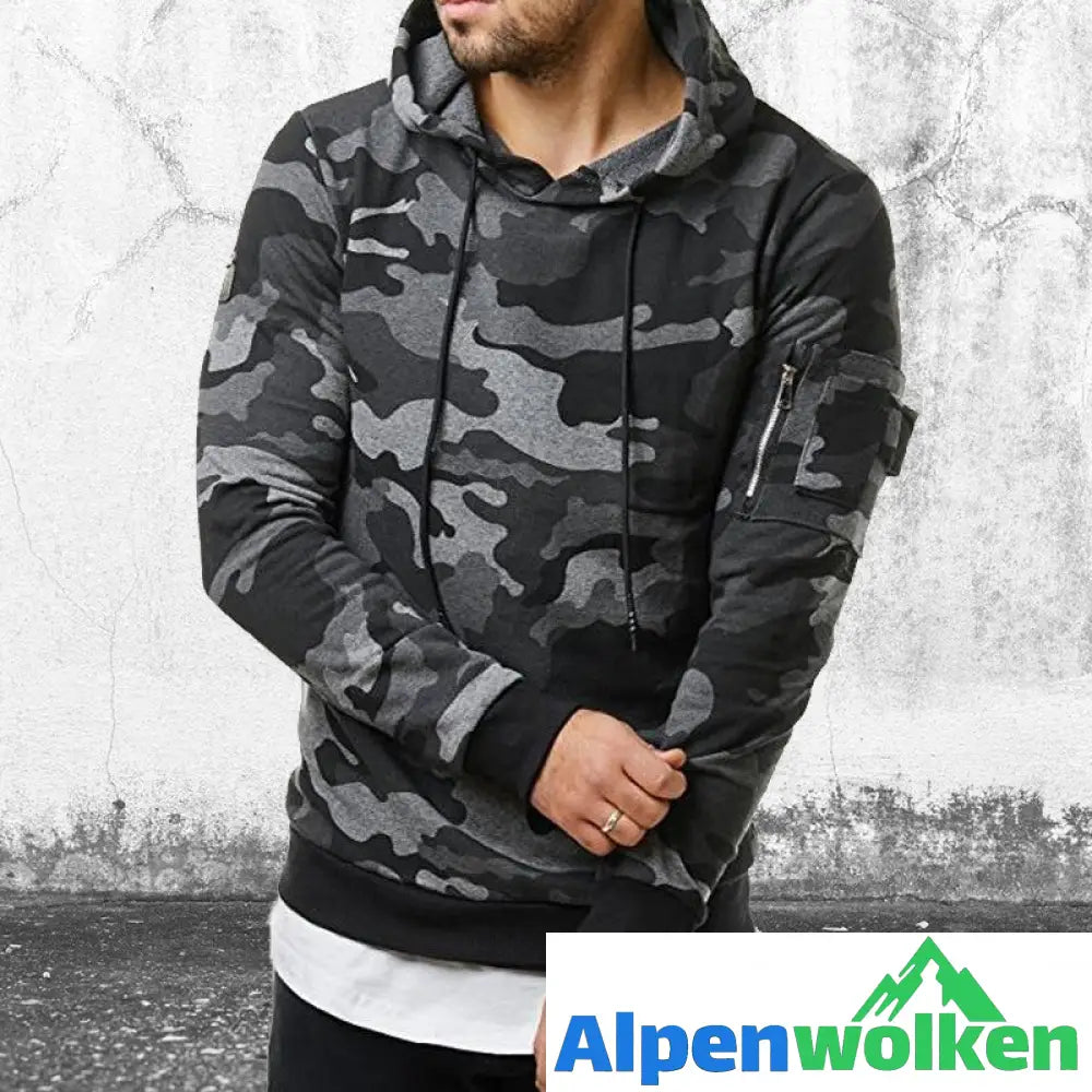 Alpenwolken - Stylischer Hoodie mit Tarnung-Print