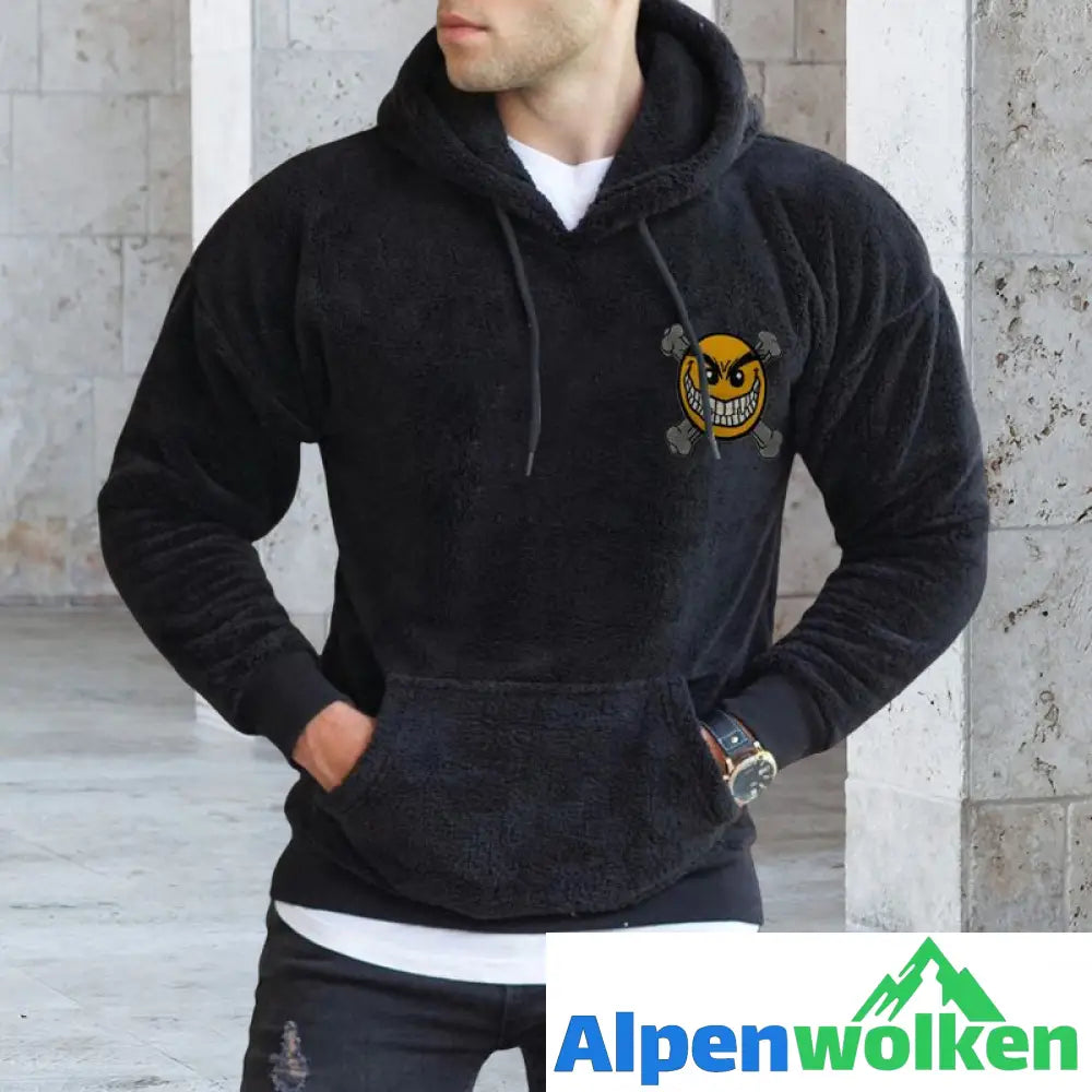 Alpenwolken - Stylisches Fleece-Sweatshirt mit Kapuze