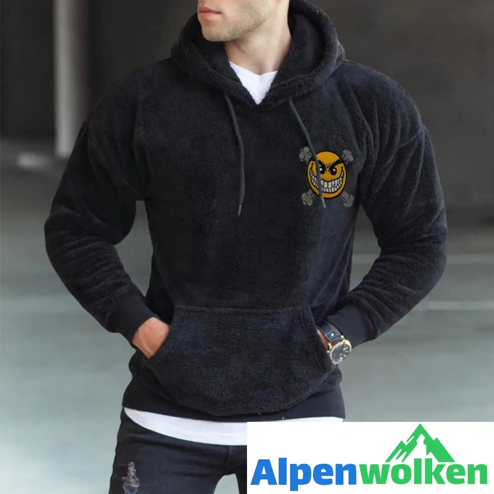 Alpenwolken - Stylisches Fleece-Sweatshirt mit Kapuze