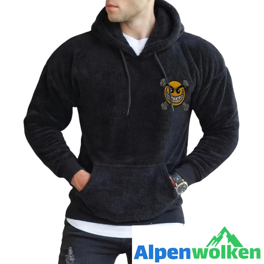 Alpenwolken - Stylisches Fleece-Sweatshirt mit Kapuze