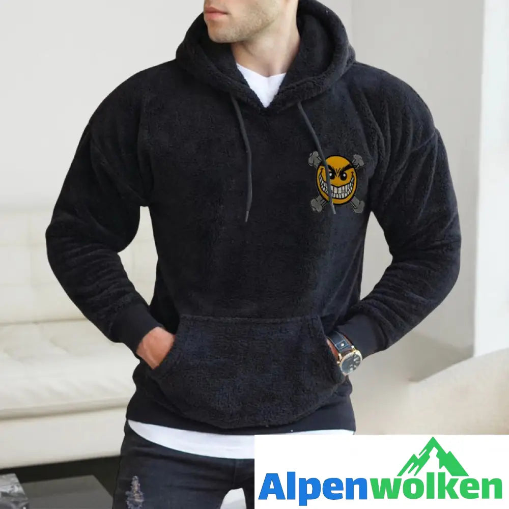 Alpenwolken - Stylisches Fleece-Sweatshirt mit Kapuze