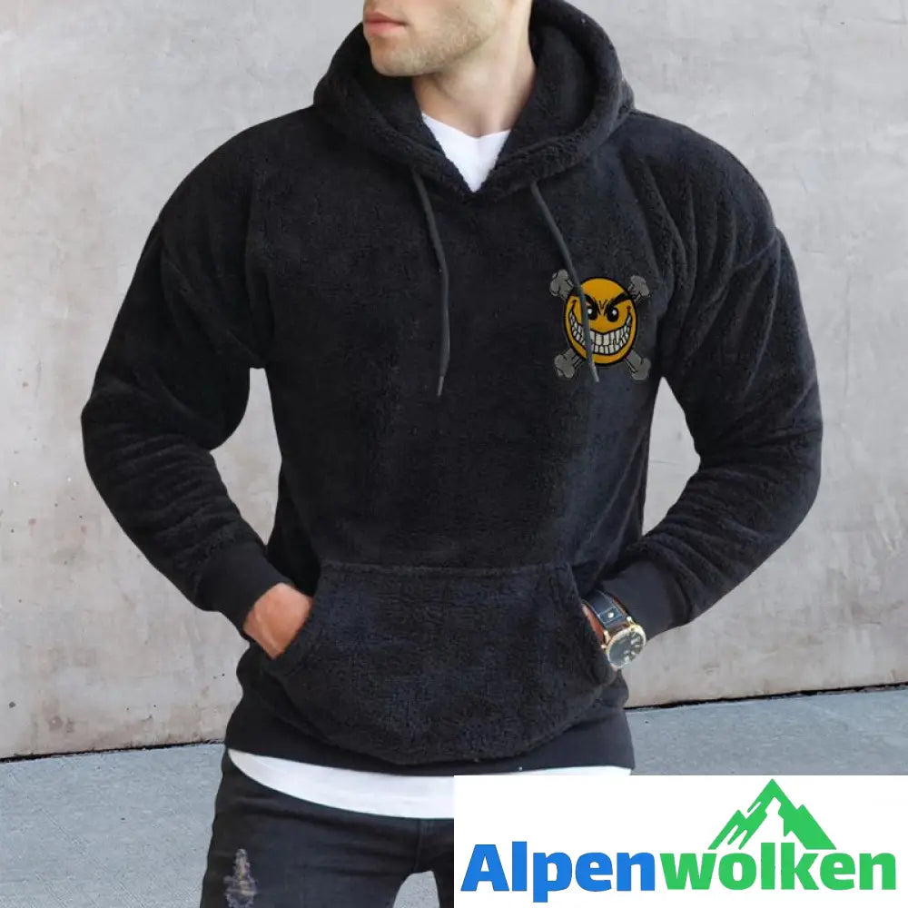 Alpenwolken - Stylisches Fleece-Sweatshirt mit Kapuze