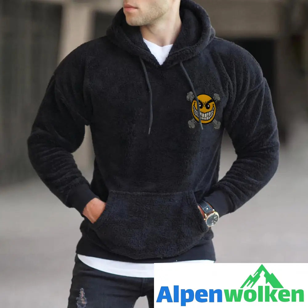 Alpenwolken - Stylisches Fleece-Sweatshirt mit Kapuze