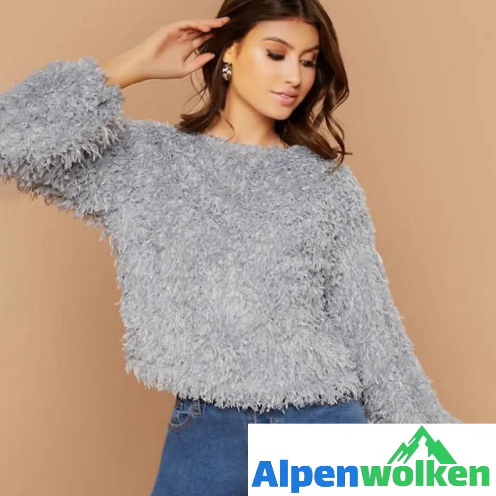 Alpenwolken - Stylisches Kleid mit Rundhalsausschnitt und Fransen