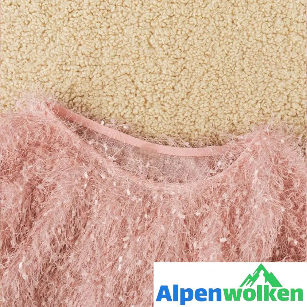 Alpenwolken - Stylisches Kleid mit Rundhalsausschnitt und Fransen