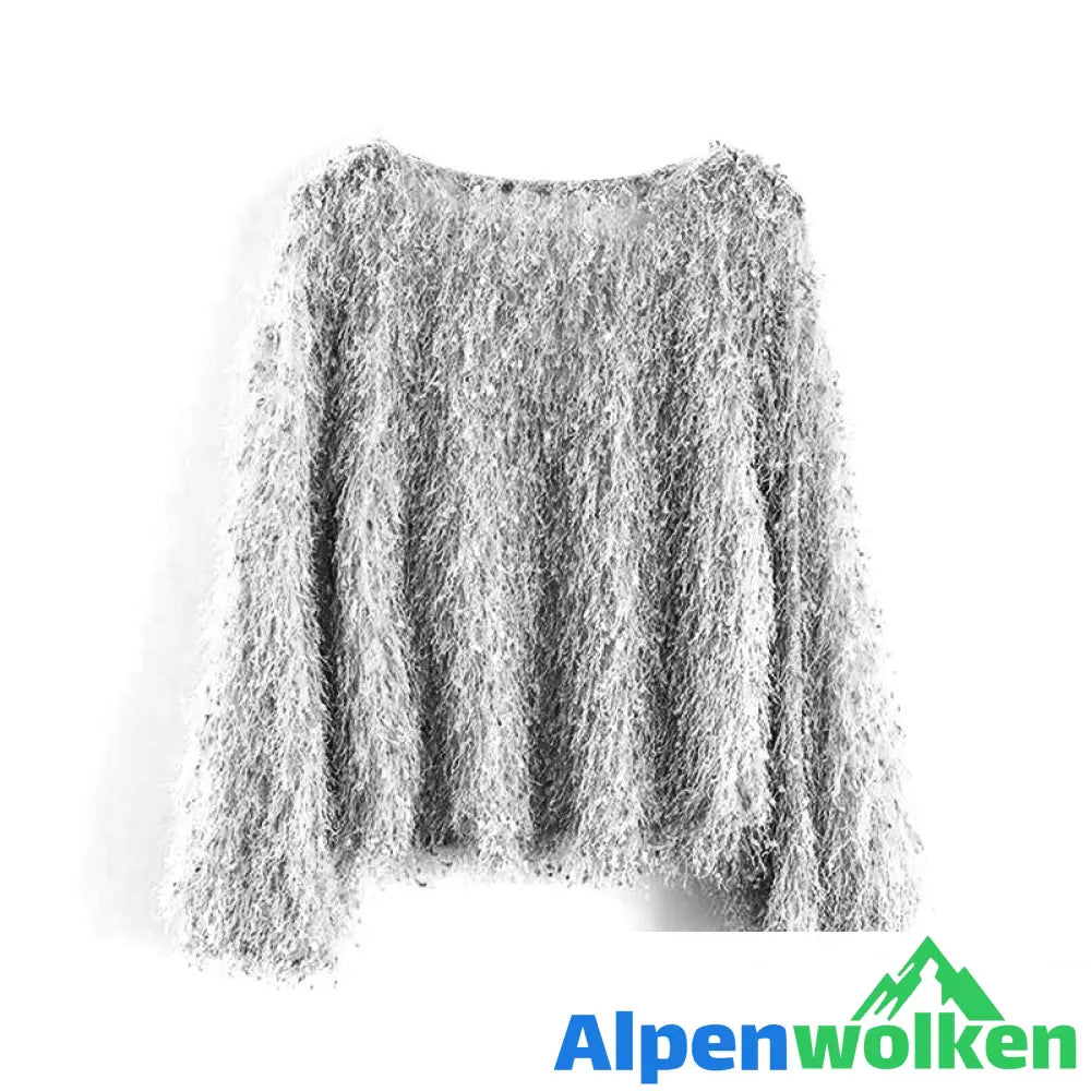 Alpenwolken - Stylisches Kleid mit Rundhalsausschnitt und Fransen