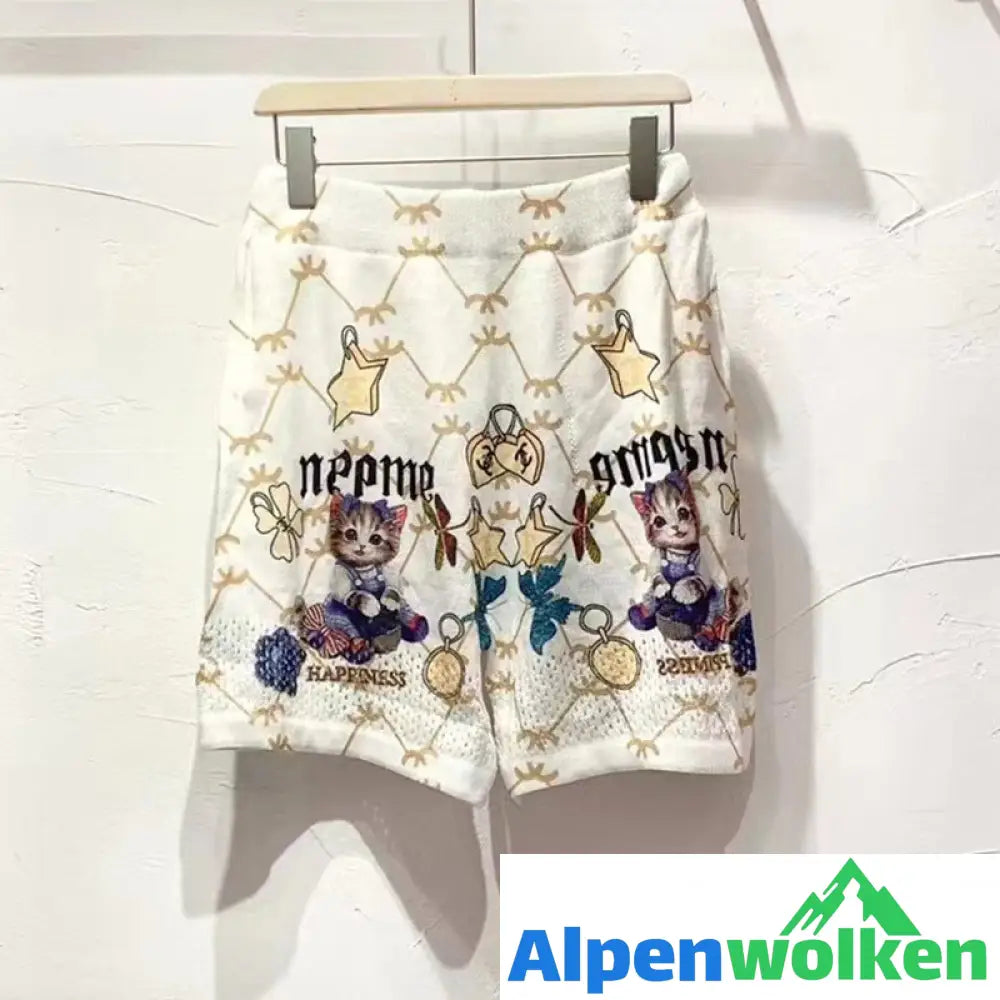 Alpenwolken - Süßes Kurzarm-T-Shirt mit Pailletten