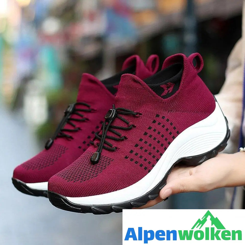 Alpenwolken - Super Bequeme Fliegende Gewebte Fersenturnschuhe