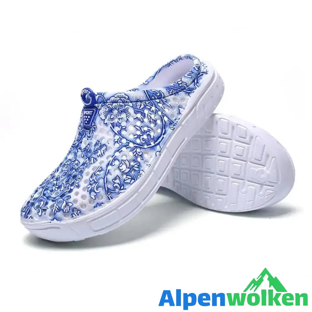 Alpenwolken - Super Bequeme und Weiche Gummi-Strandschuhe Blau