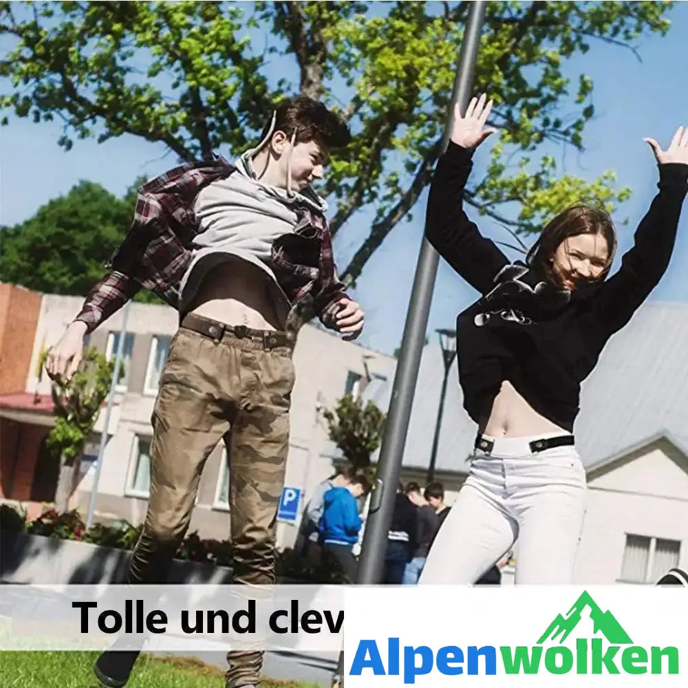 Alpenwolken - Super Elastischer Schnallenfreier Gürtel für Damen und Herren