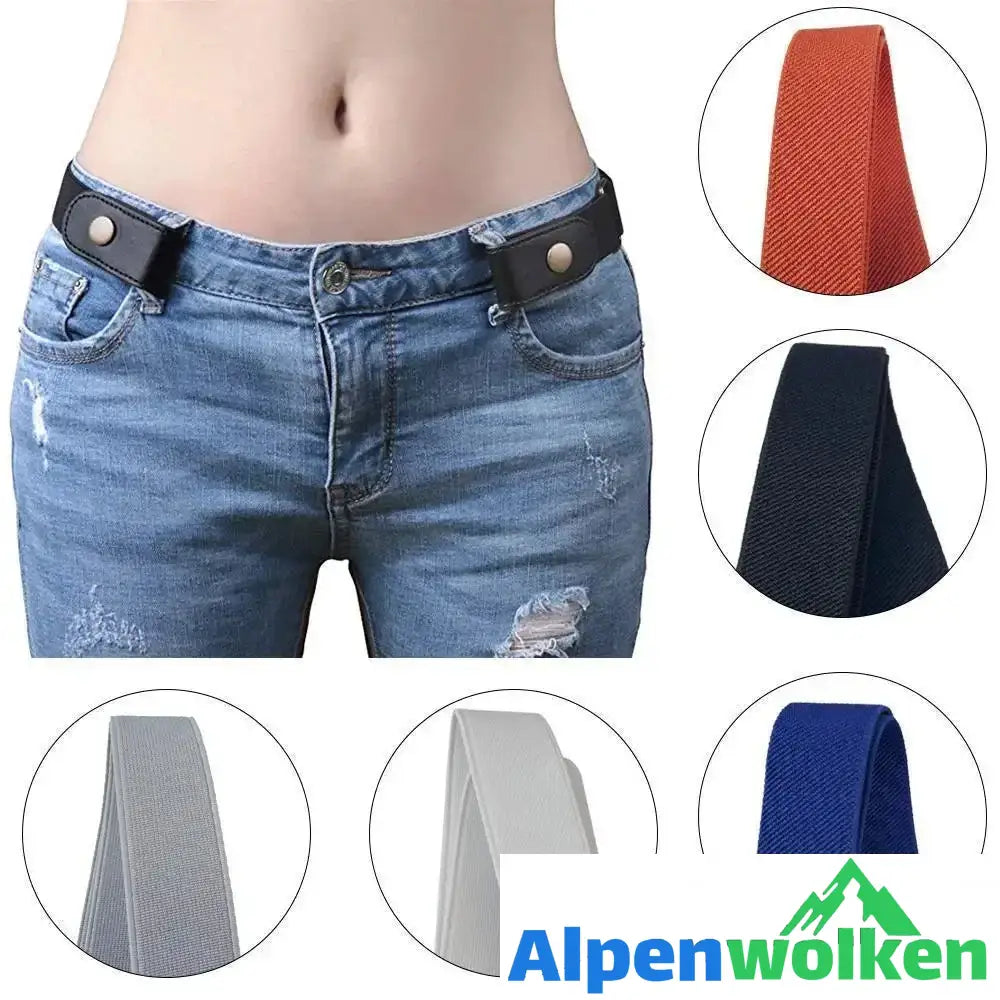 Alpenwolken - Super Elastischer Schnallenfreier Gürtel für Damen und Herren