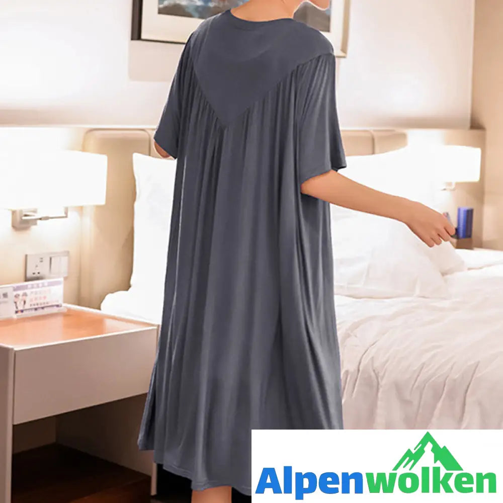 Alpenwolken - Super weiches bequemes kurzärmliges lockeres Pyjamakleid