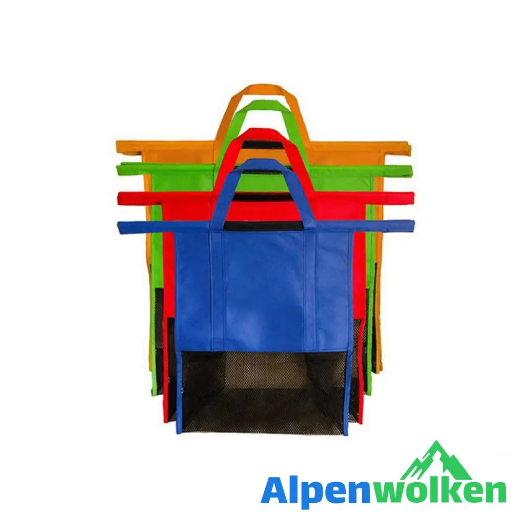 Alpenwolken - Supermarkt-Trolley-Einkaufstasche Thermotasche, 4 Stk