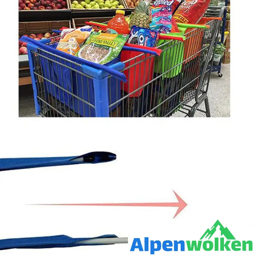 Alpenwolken - Supermarkt-Trolley-Einkaufstasche Thermotasche, 4 Stk