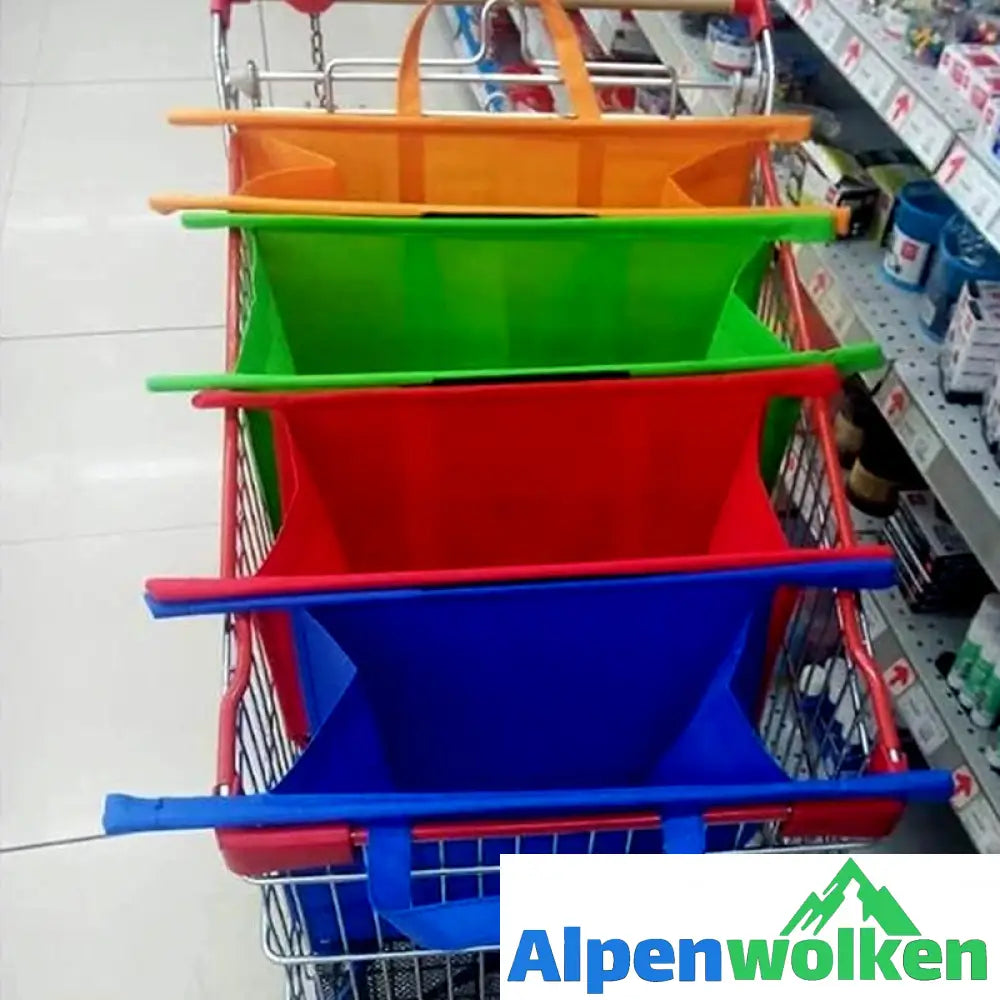 Alpenwolken - Supermarkt-Trolley-Einkaufstasche Thermotasche, 4 Stk