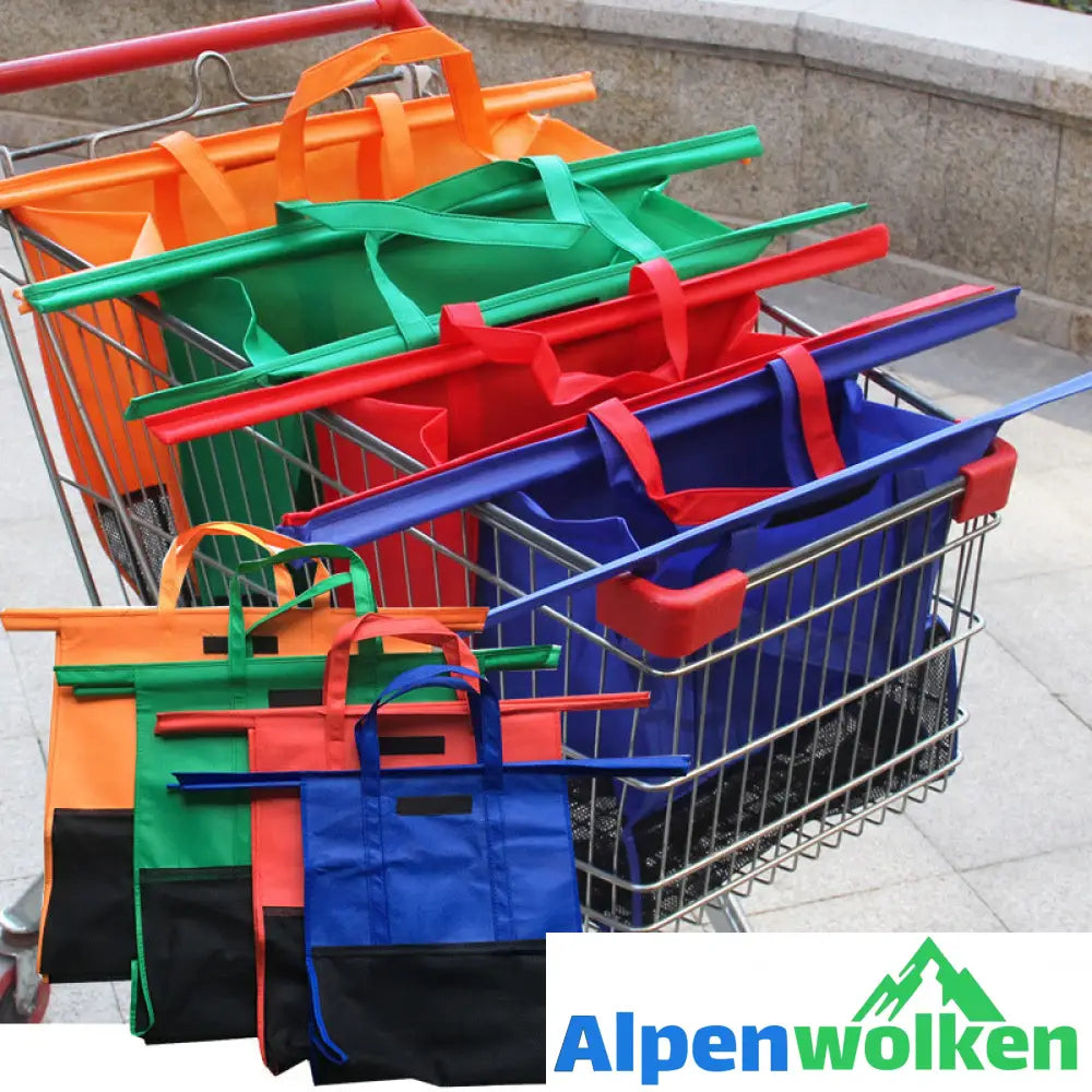 Alpenwolken - Supermarkt-Trolley-Einkaufstasche Thermotasche, 4 Stk