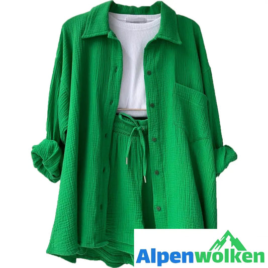 Alpenwolken - SUSSIE - BAUMWOLLANZUG WOMEN Grün