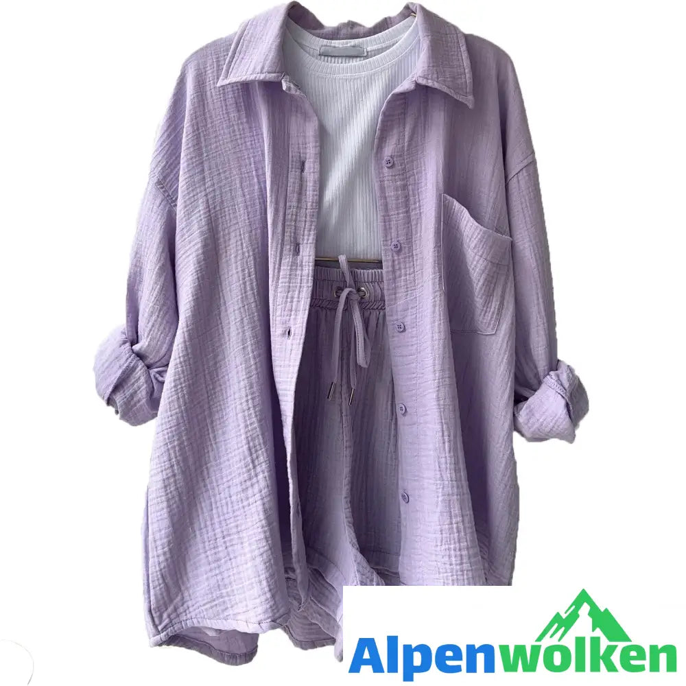 Alpenwolken - SUSSIE - BAUMWOLLANZUG WOMEN Lavendel