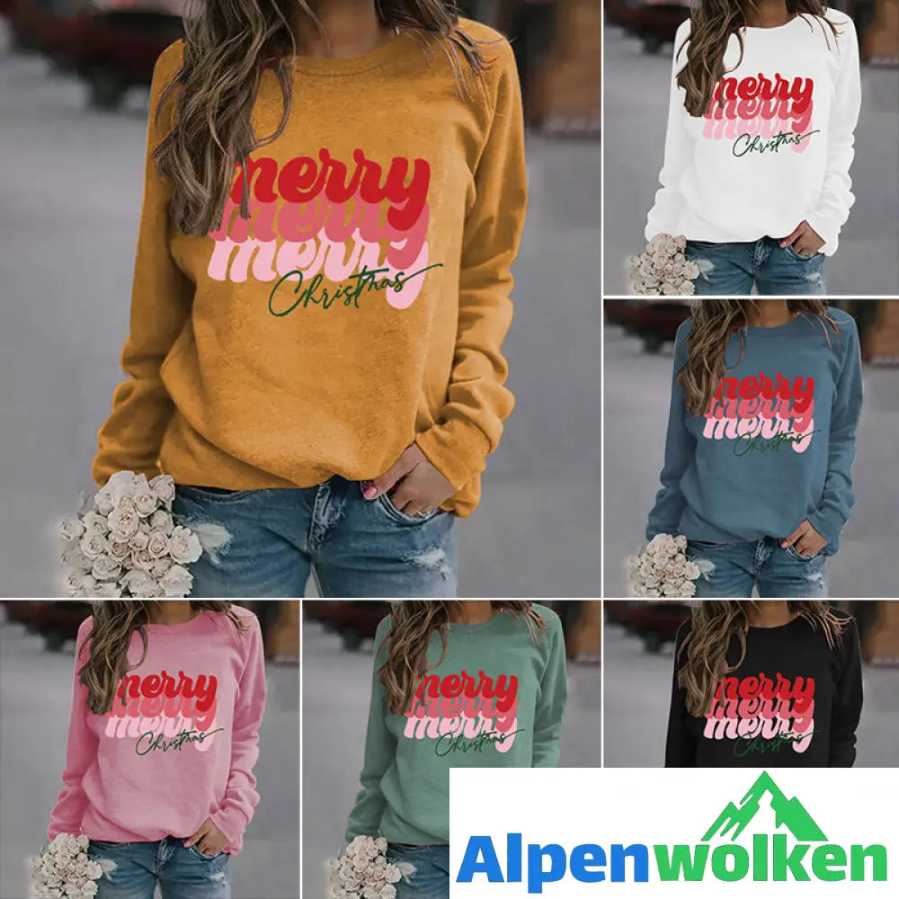 Alpenwolken - Sweatshirt mit Buchstabendruck