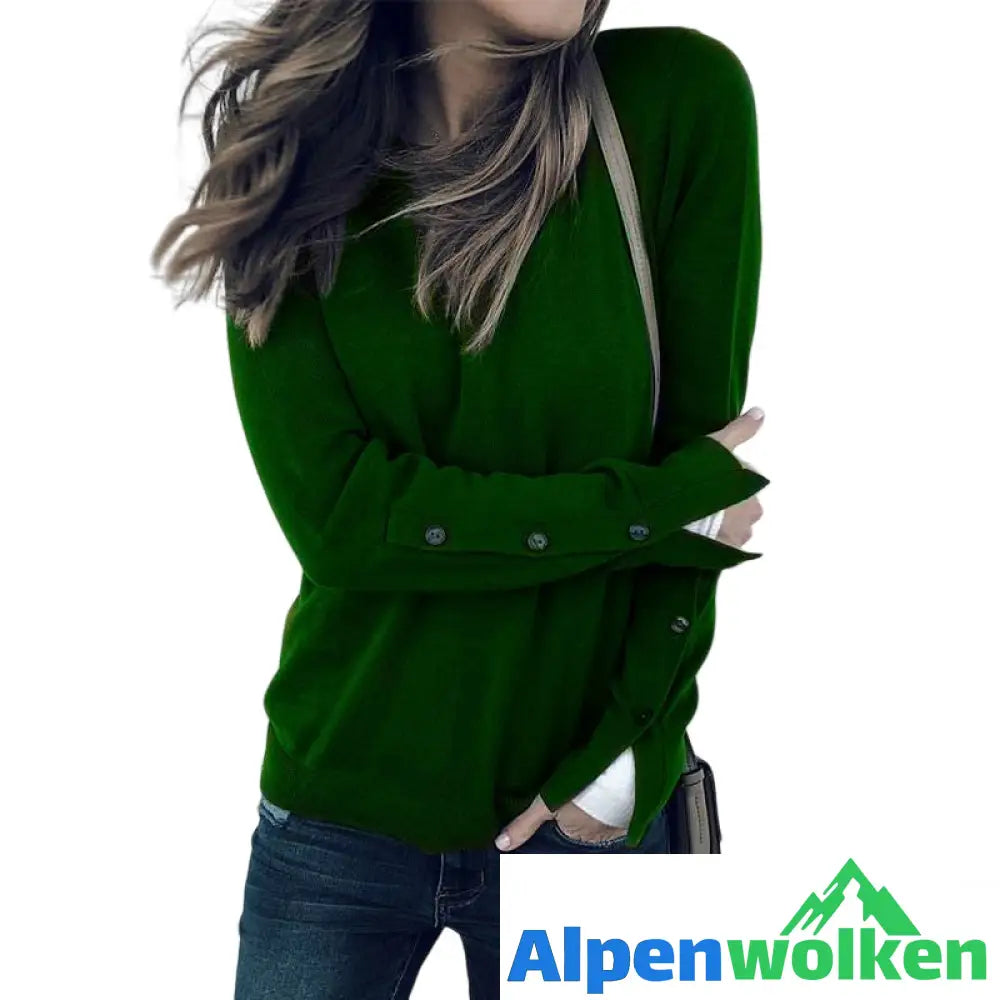 Alpenwolken - Sweatshirt mit geknöpften Ärmeln