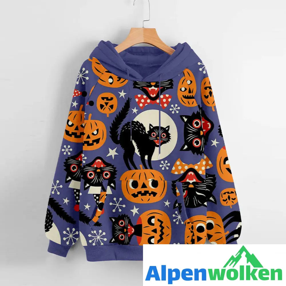 Alpenwolken - Sweatshirt mit Kürbis-Print