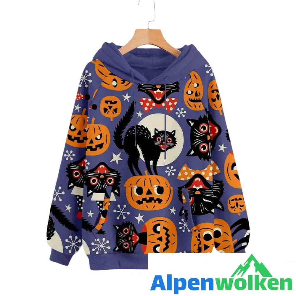 Alpenwolken - Sweatshirt mit Kürbis-Print