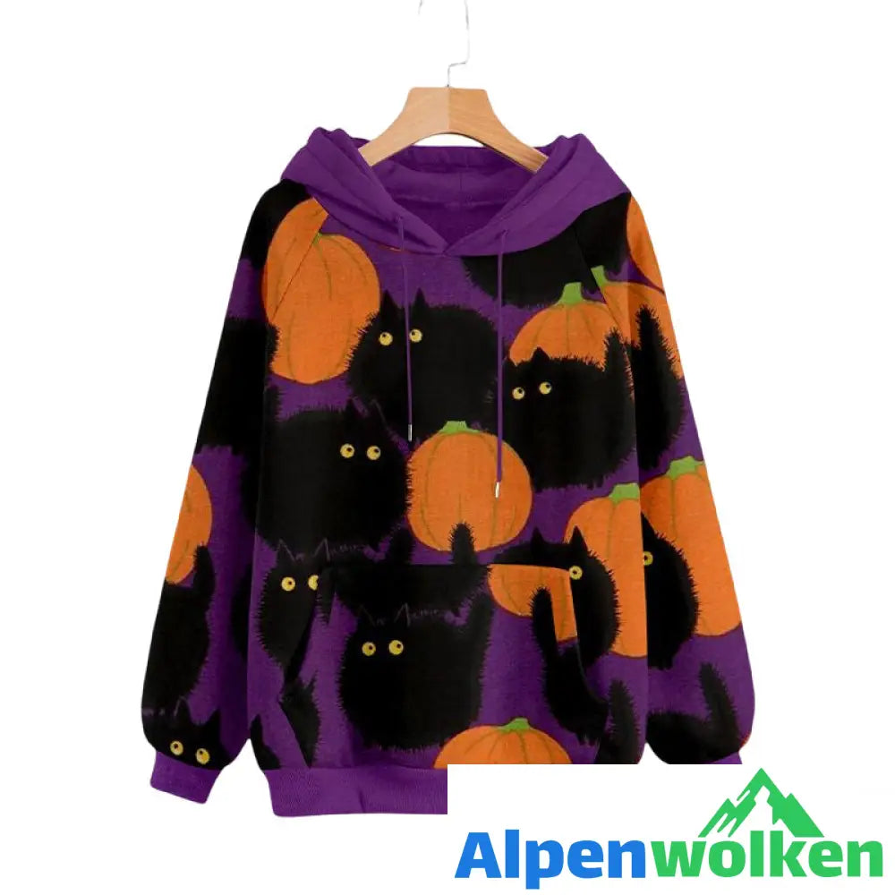 Alpenwolken - Sweatshirt mit Kürbis-Print