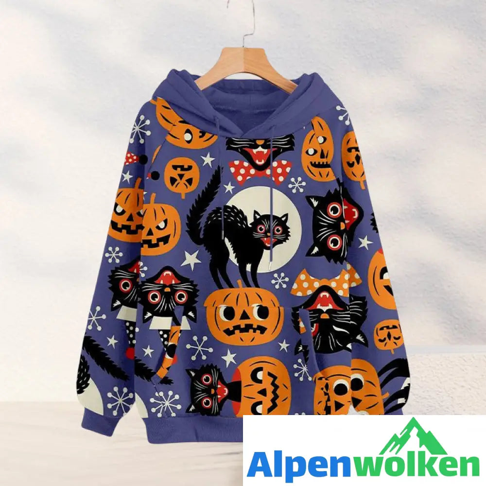 Alpenwolken - Sweatshirt mit Kürbis-Print