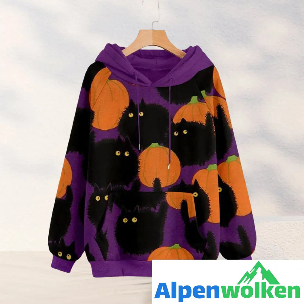 Alpenwolken - Sweatshirt mit Kürbis-Print