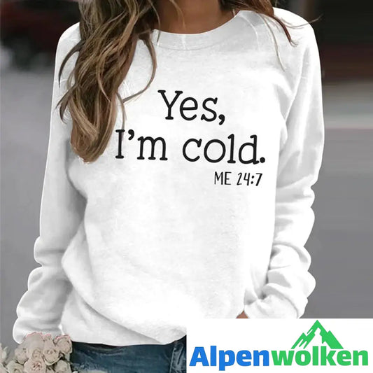 Alpenwolken - Sweatshirt Mit Rundhalsausschnitt Und Buchstabenmuster