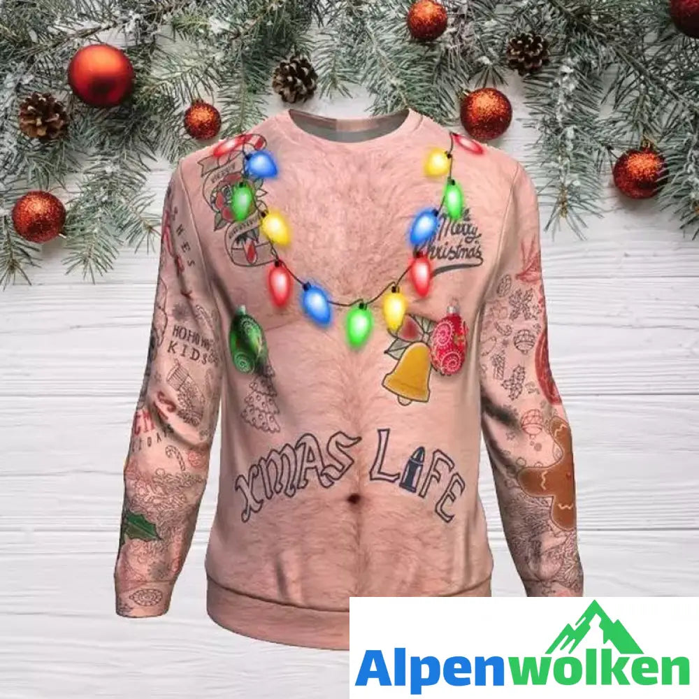 Alpenwolken - Sweatshirt mit Weihnachtsdruck