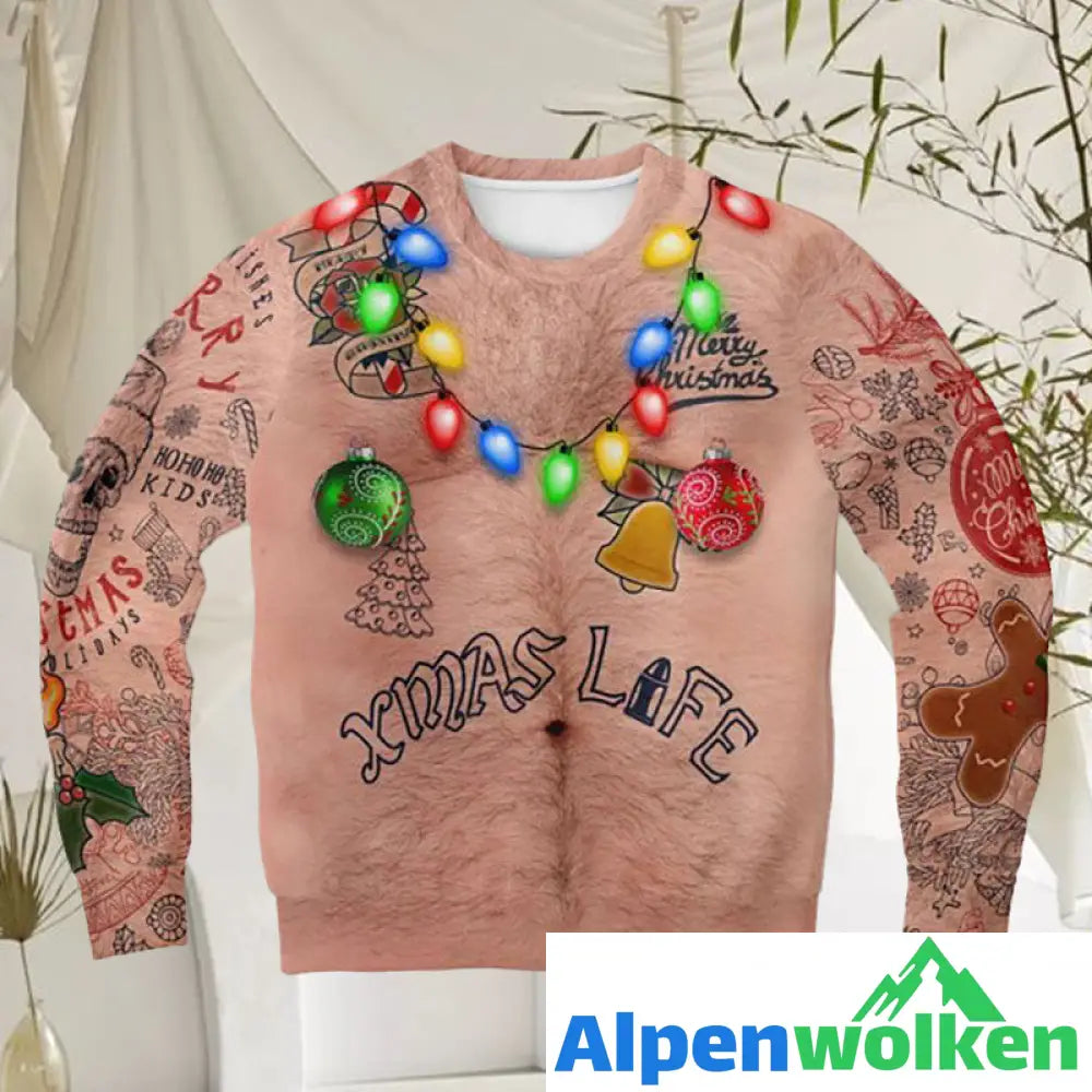 Alpenwolken - Sweatshirt mit Weihnachtsdruck