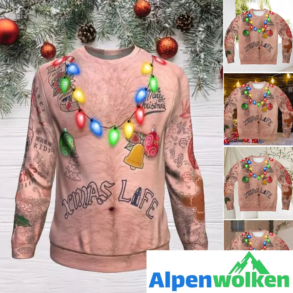 Alpenwolken - Sweatshirt mit Weihnachtsdruck