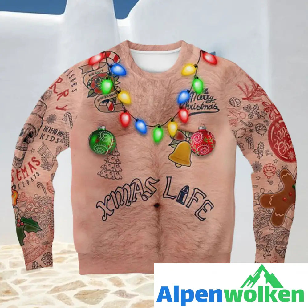 Alpenwolken - Sweatshirt mit Weihnachtsdruck