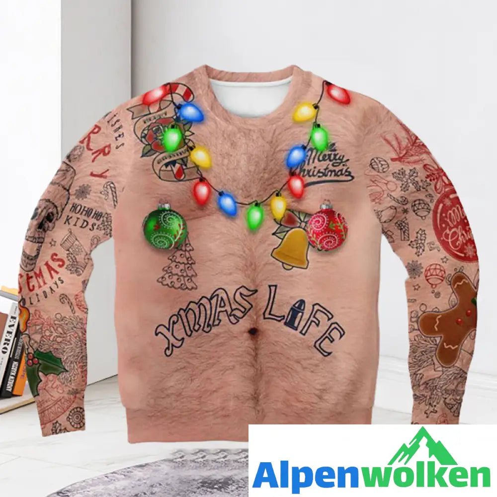 Alpenwolken - Sweatshirt mit Weihnachtsdruck