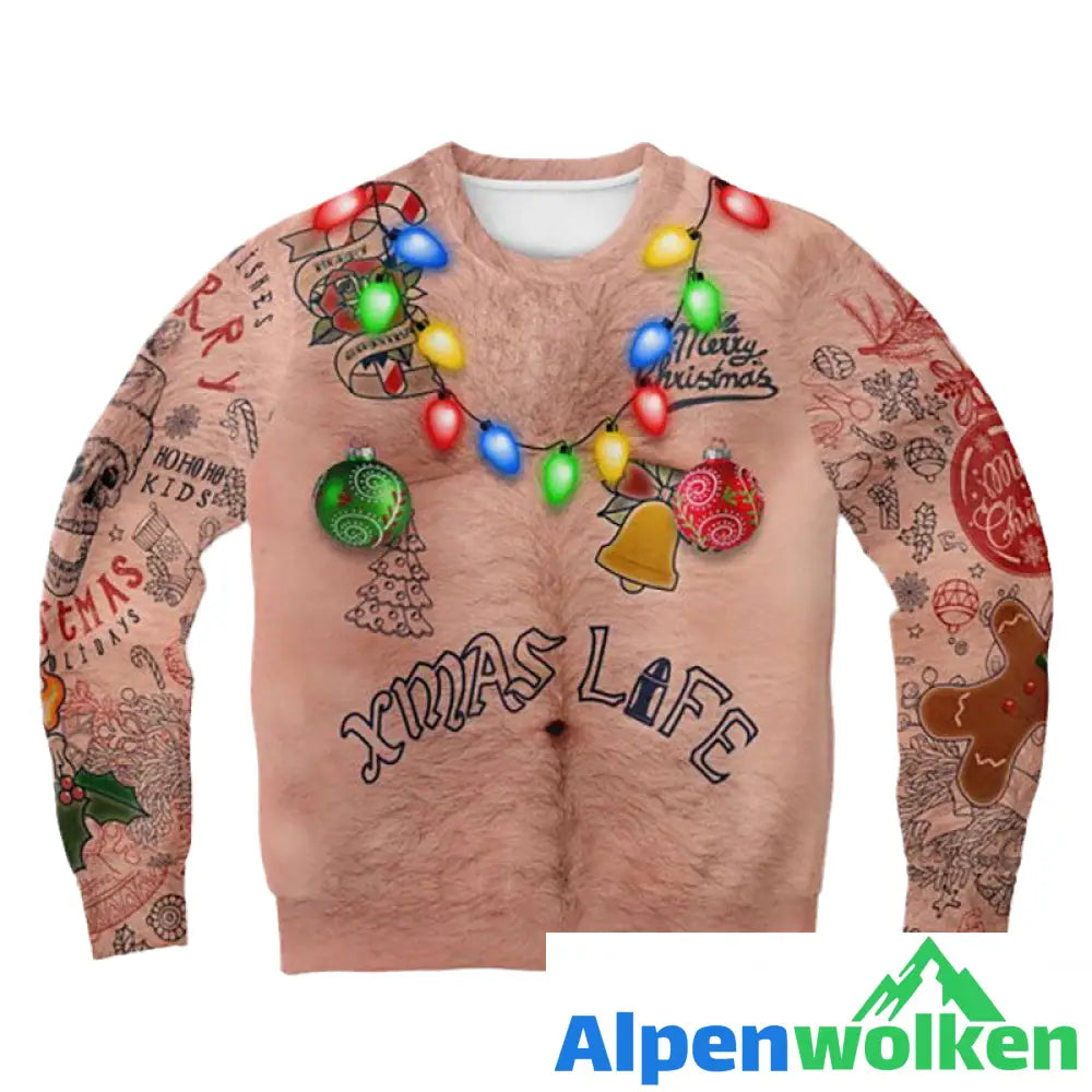 Alpenwolken - Sweatshirt mit Weihnachtsdruck