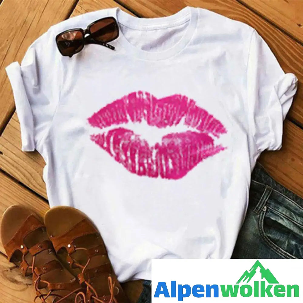 Alpenwolken - T-Shirt für Männer und Frauen mit Lippendruck