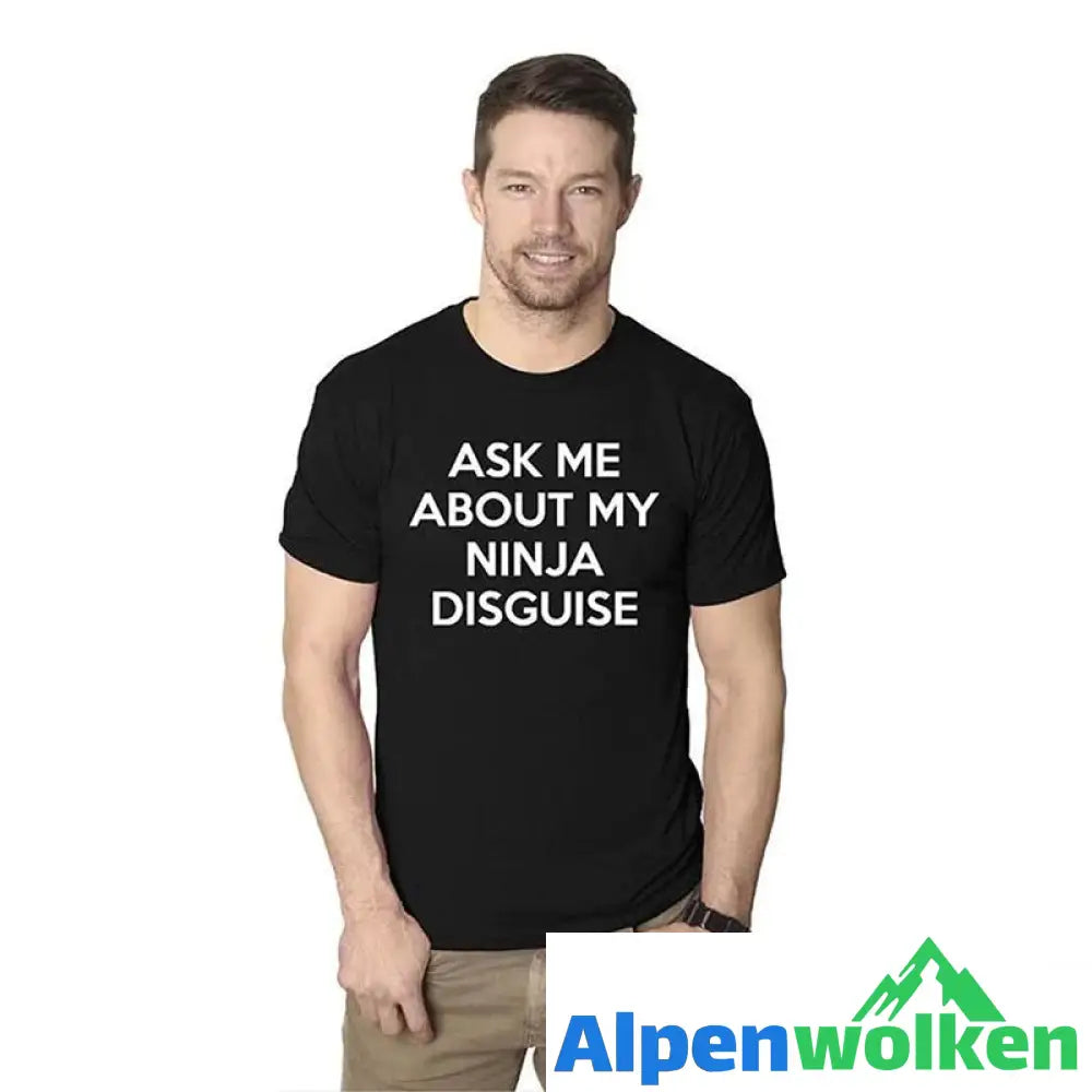 Alpenwolken - T-Shirt mit Ninja-Verkleidung