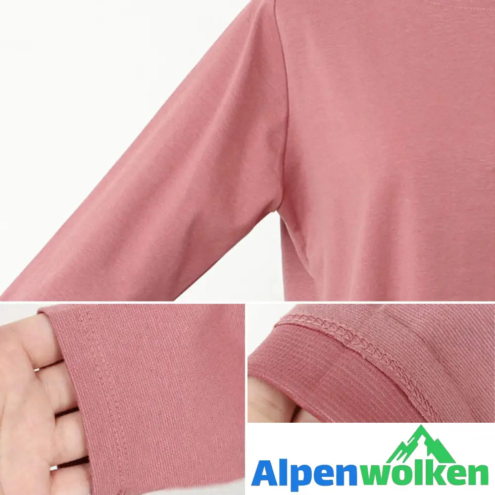 Alpenwolken - T-Shirt mit Rundhalsausschnitt und unregelmäßigem Saum