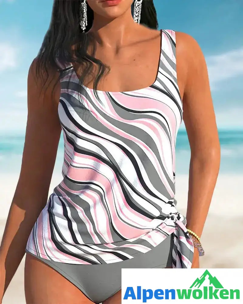 Alpenwolken - Tankini-Set mit Modedruck