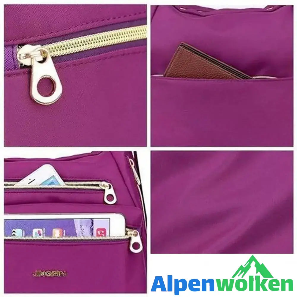 Alpenwolken - Tasche mit doppelten Reißverschlüsse, Rucksack, Handtasche und Umhängetasche