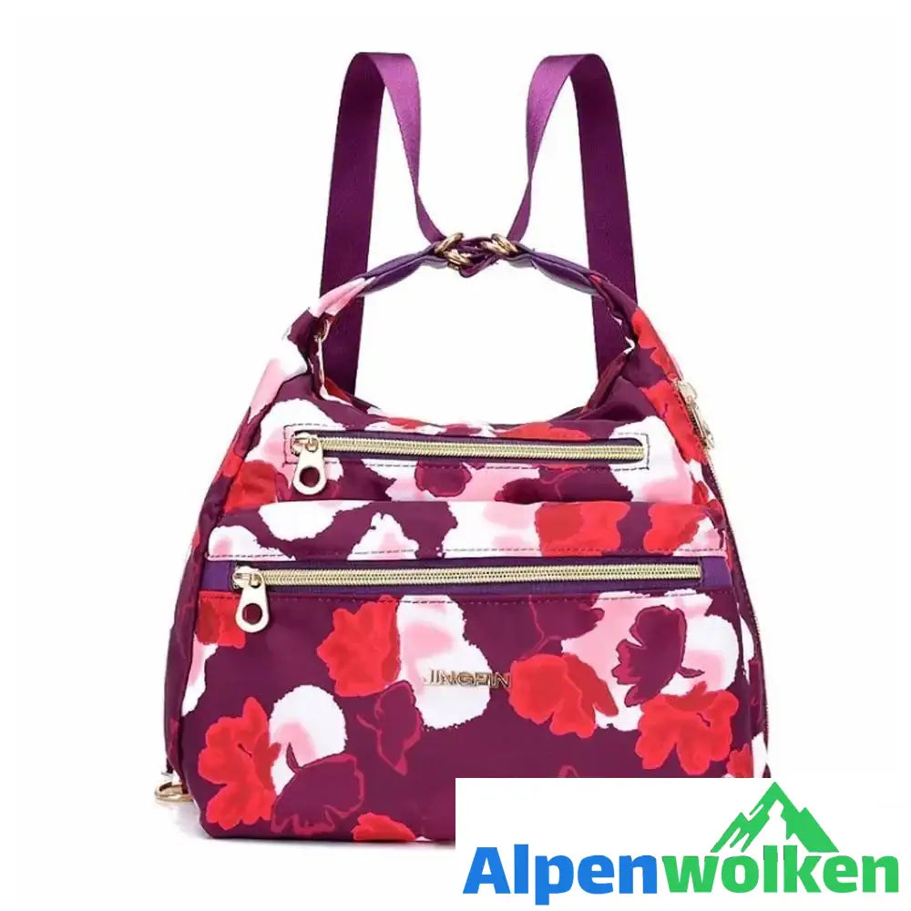 Alpenwolken - Tasche mit doppelten Reißverschlüsse, Rucksack, Handtasche und Umhängetasche