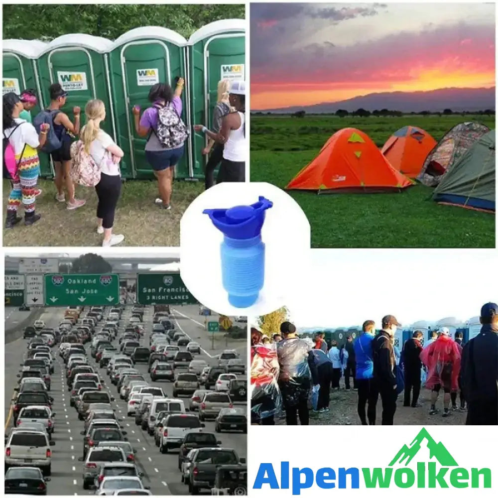 Alpenwolken - Taschen Klappflasche - Ihr Urinal im Auto