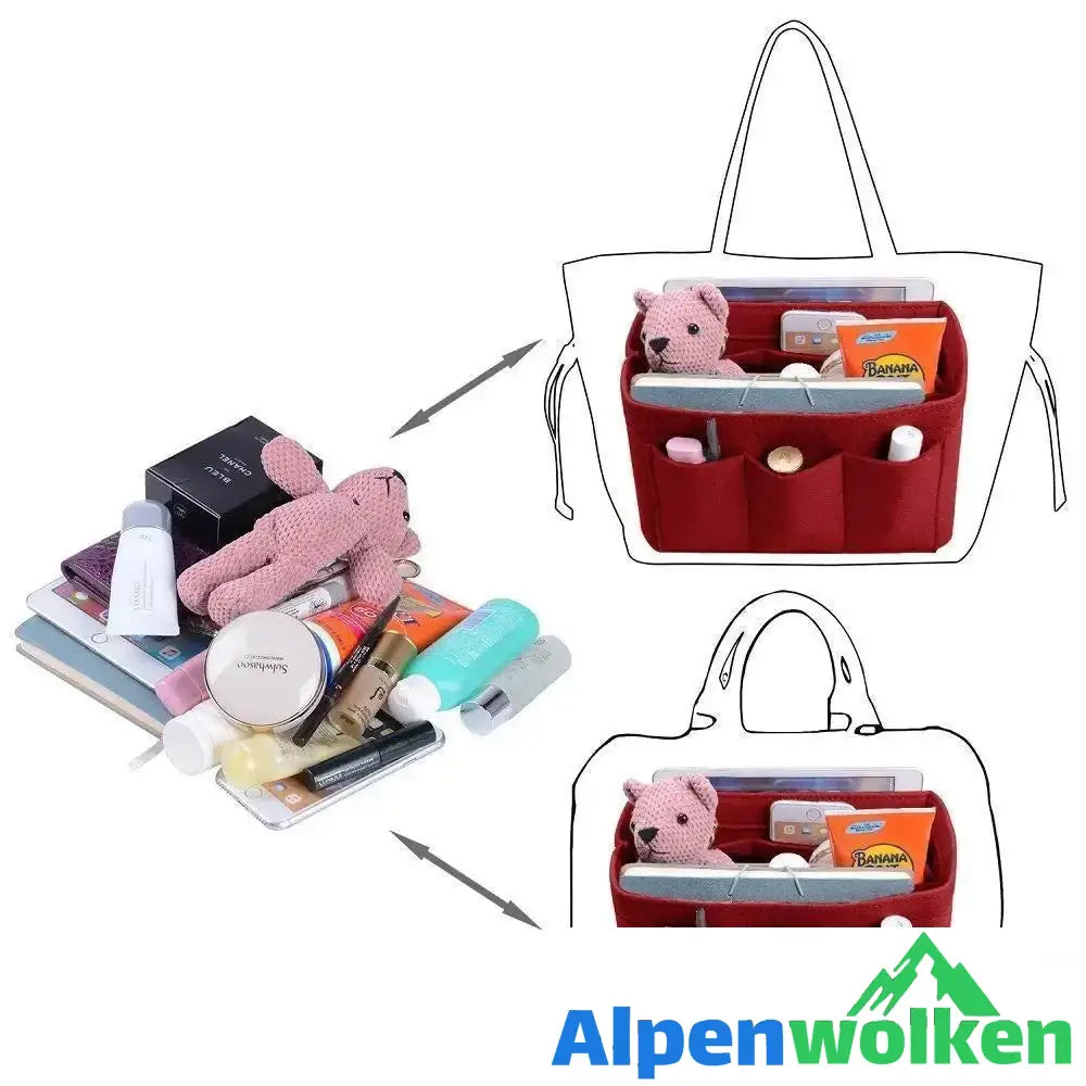 Alpenwolken - Taschen-Organisator ROT