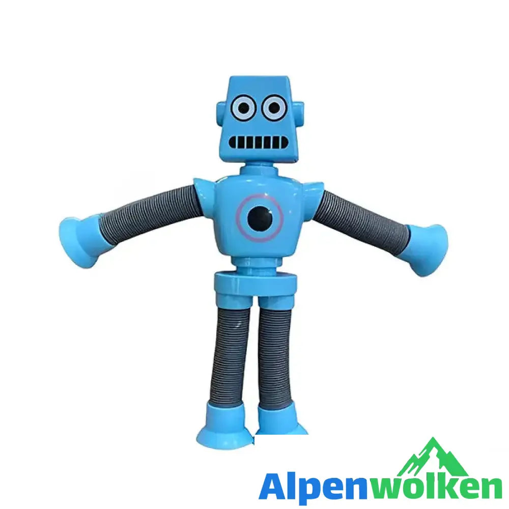 Alpenwolken - Teleskop-Saugnapf-Roboterspielzeug Blau