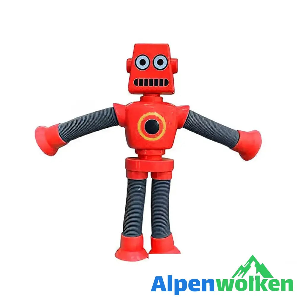 Alpenwolken - Teleskop-Saugnapf-Roboterspielzeug Rot